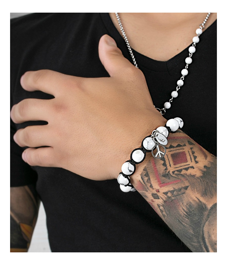 REAL WHITE (PULSERA SHAMBALLA)