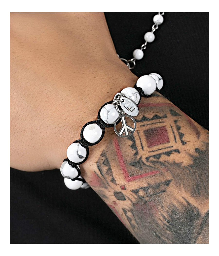 REAL WHITE (SHAMBALLA BRACELET)